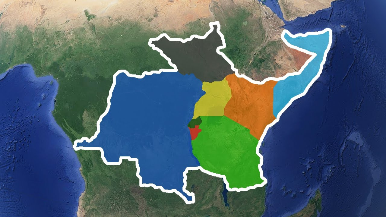 Map highlighting the East African Community countries